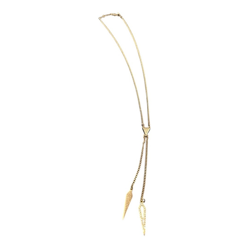 JENNIFER LOPEZ JLO Crystal Gold Tone 
Jewelry Chain Lariat Necklace LS
